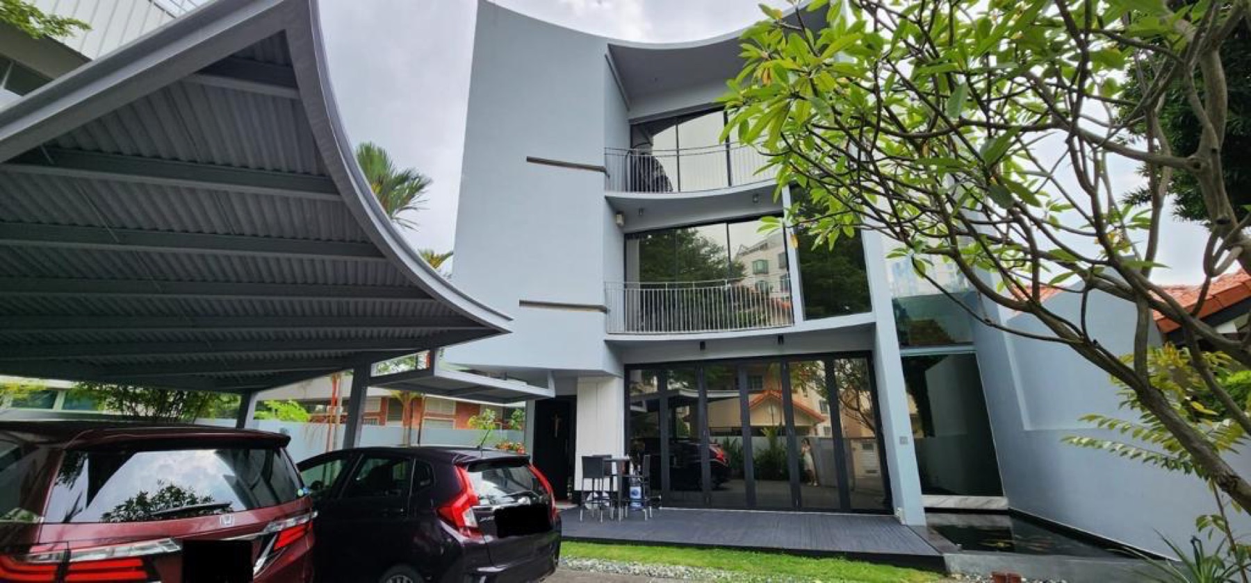 Facade of a landed house on Guillemard Road